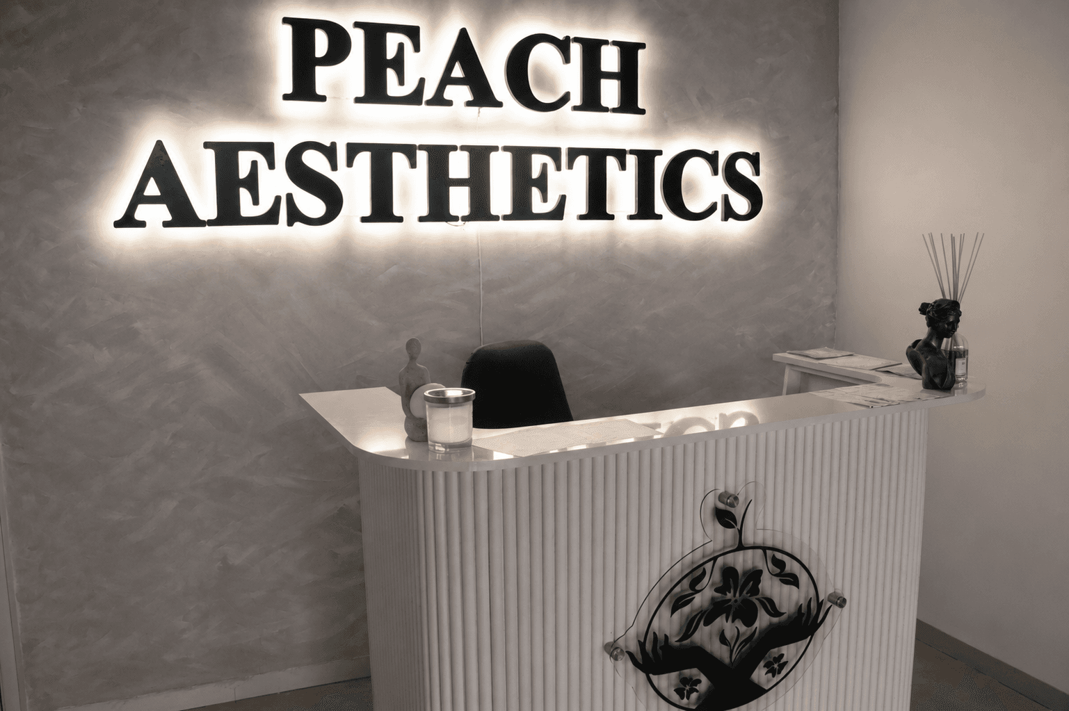 Entrance to Peach Aesthetics & Day Spa