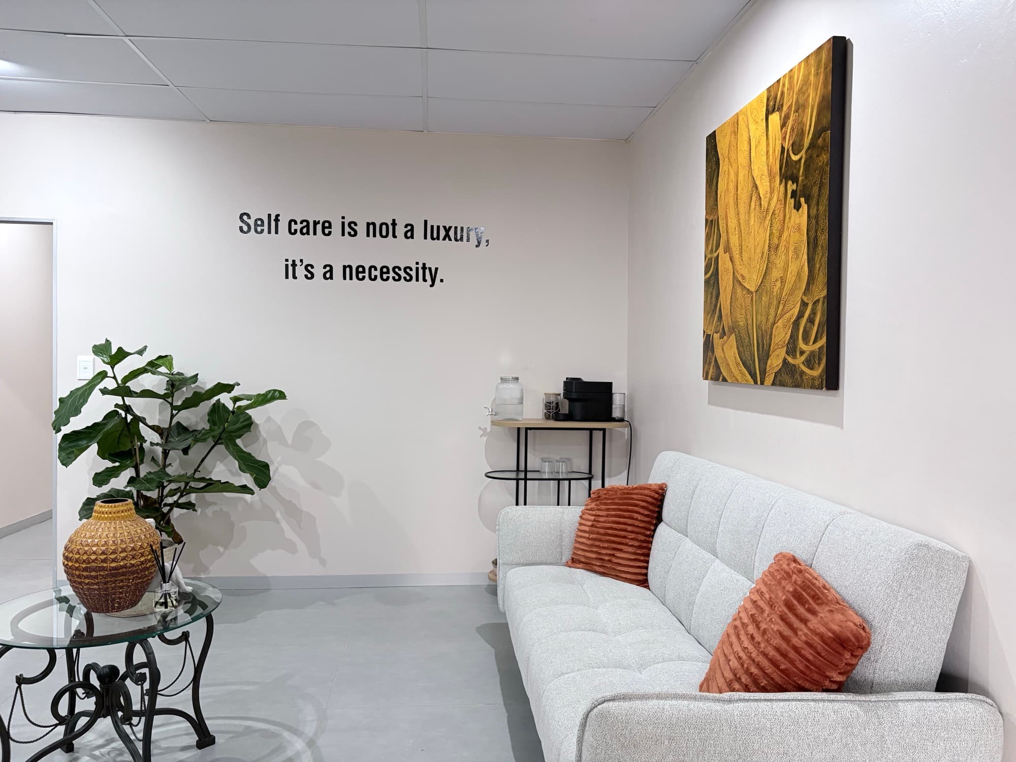 Welcome area